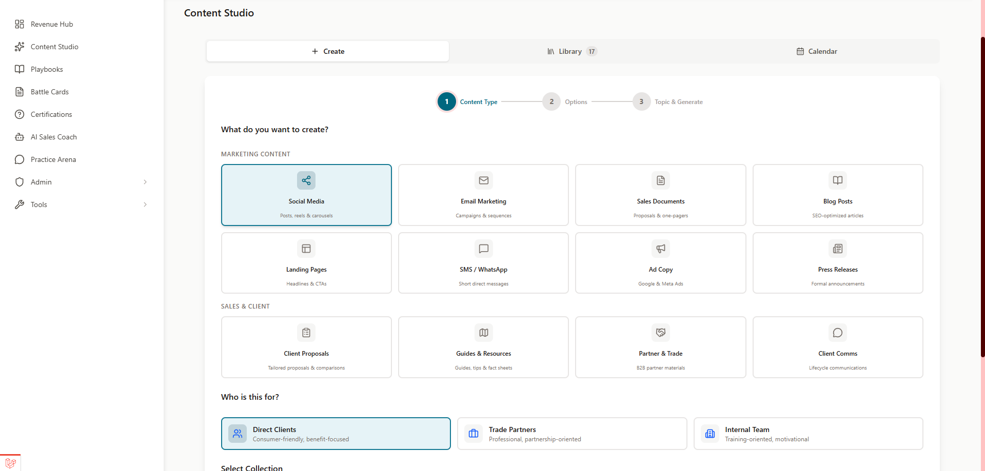 TravelSalesIQ Content Studio